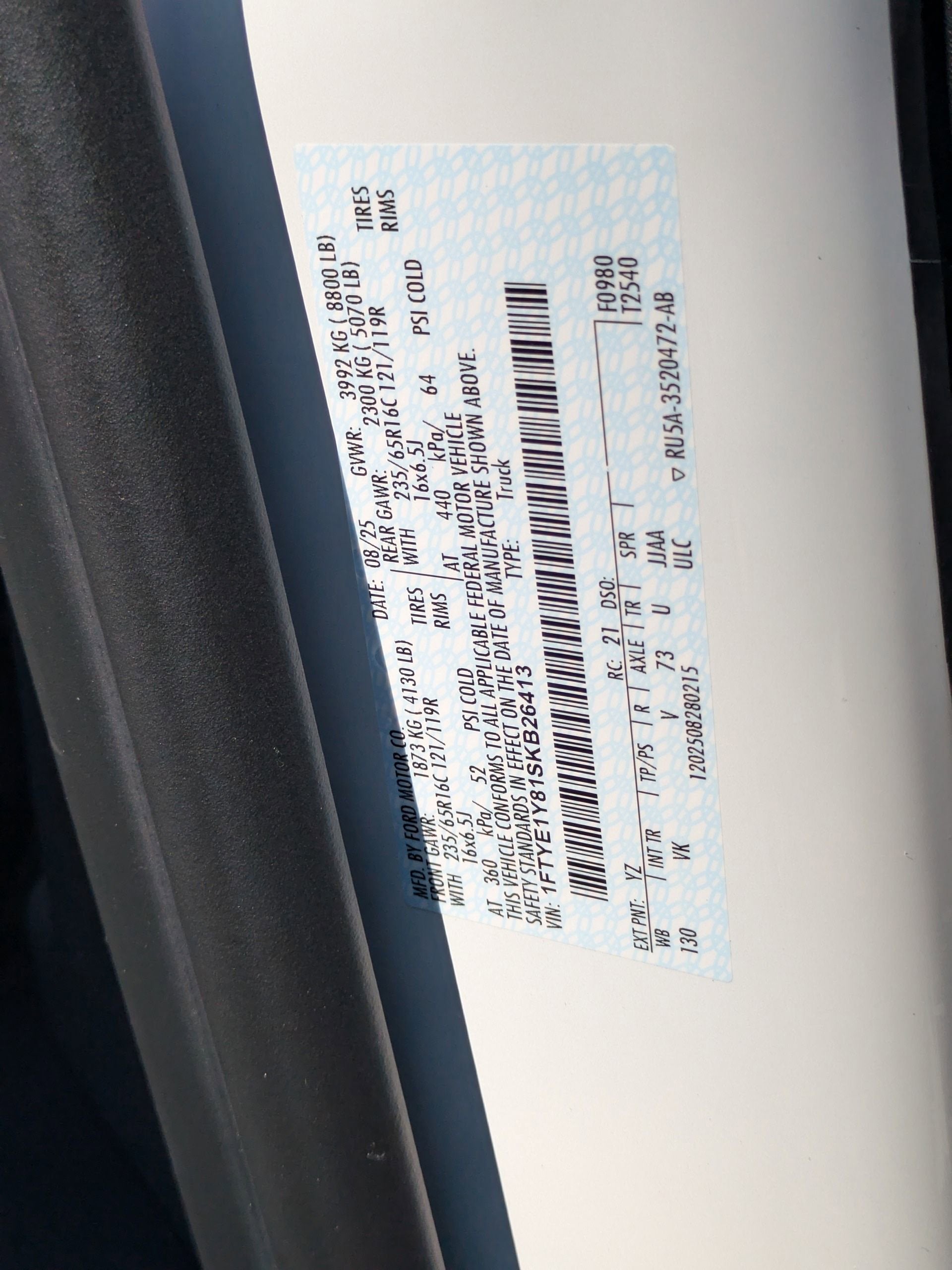 2025 Ford Transit Cargo Van Base