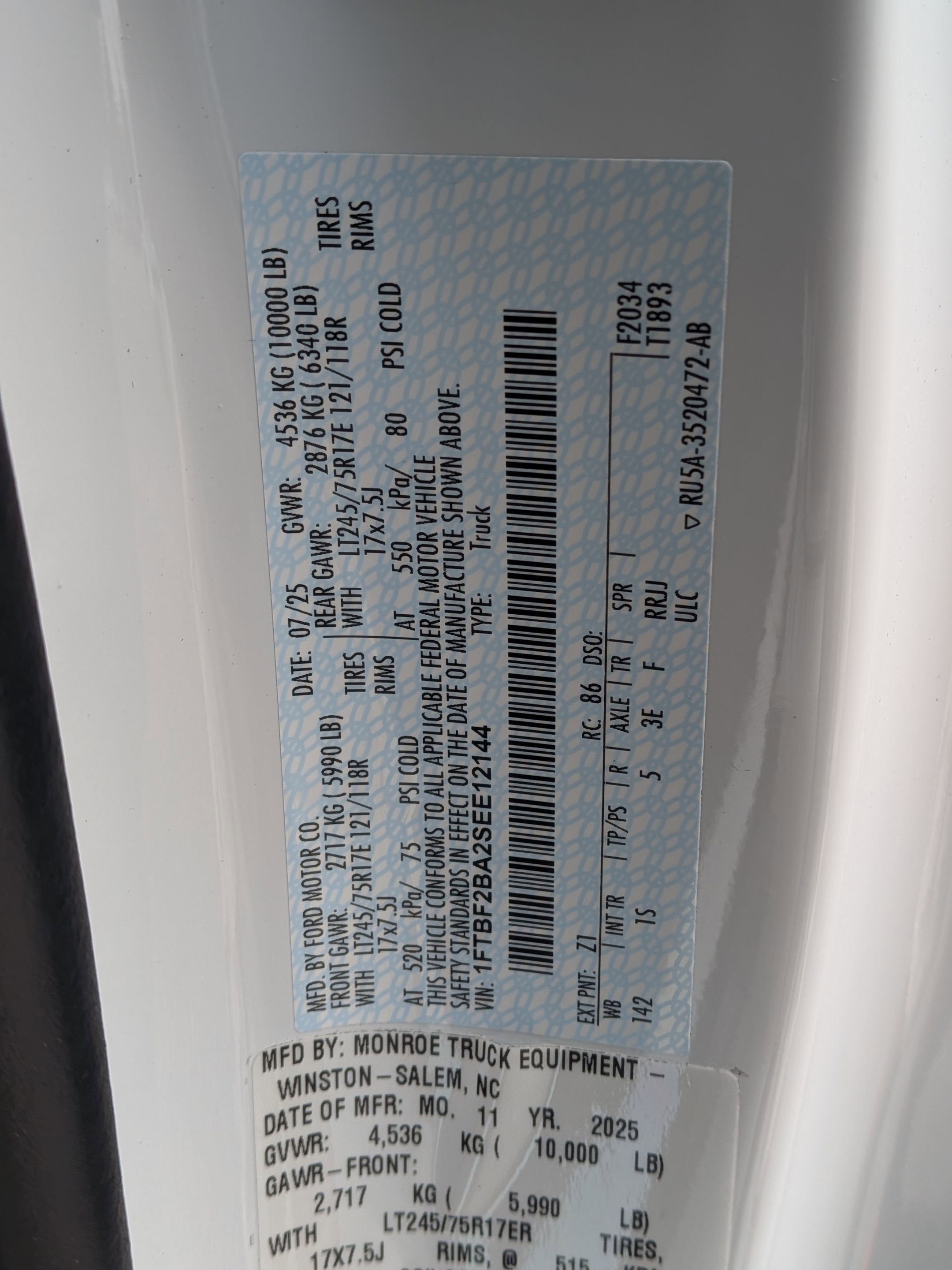 2025 Ford Super Duty F-250 SRW XL