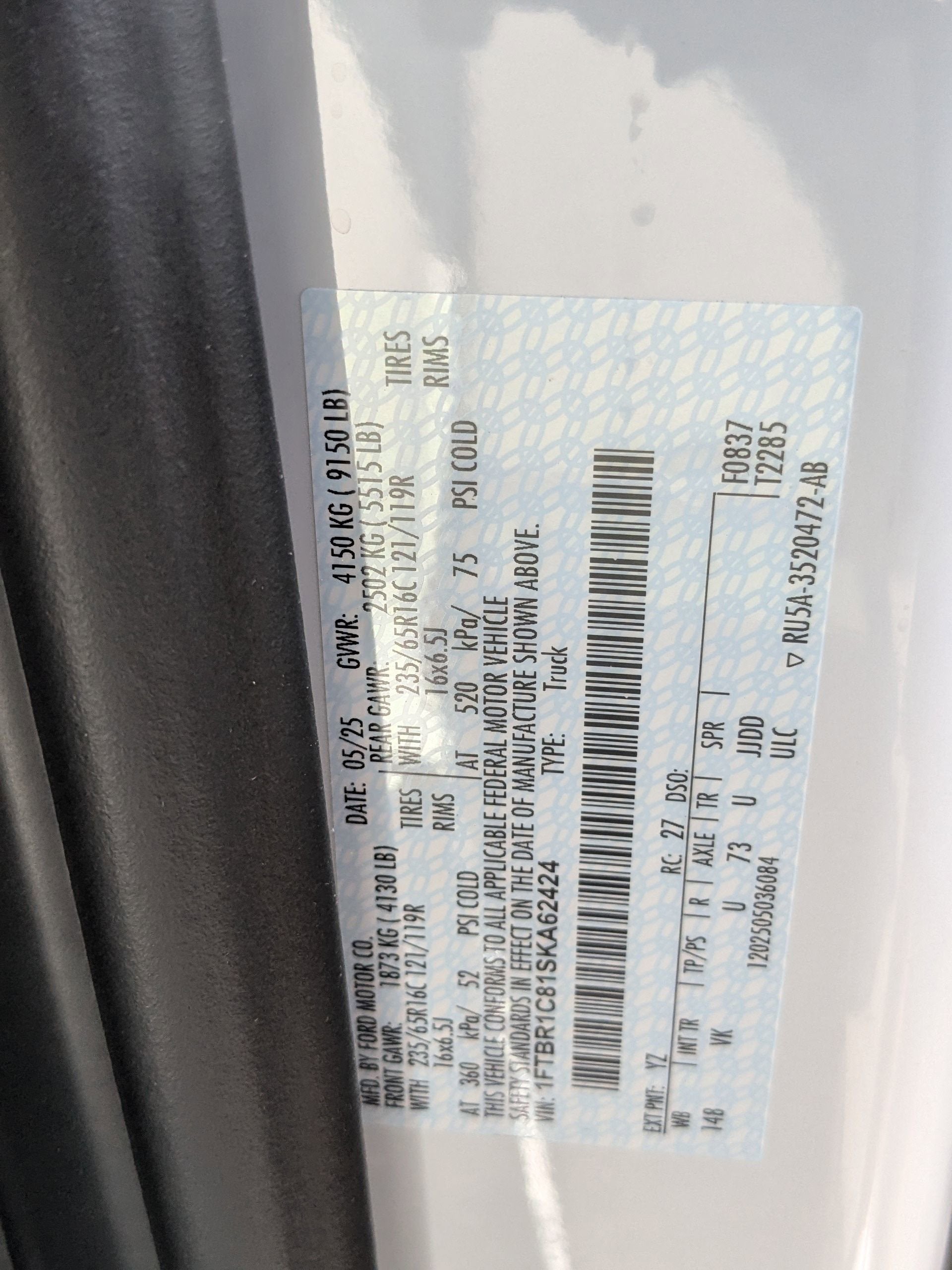 2025 Ford Transit Cargo Van Base