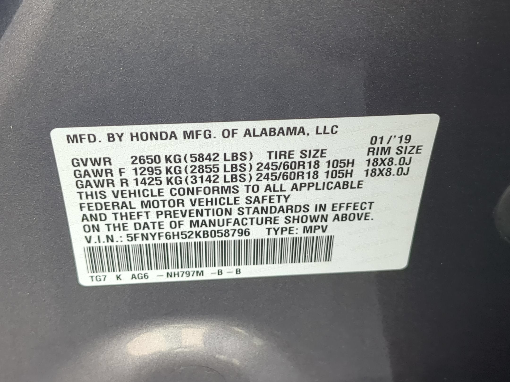 2019 Honda Pilot EX-L