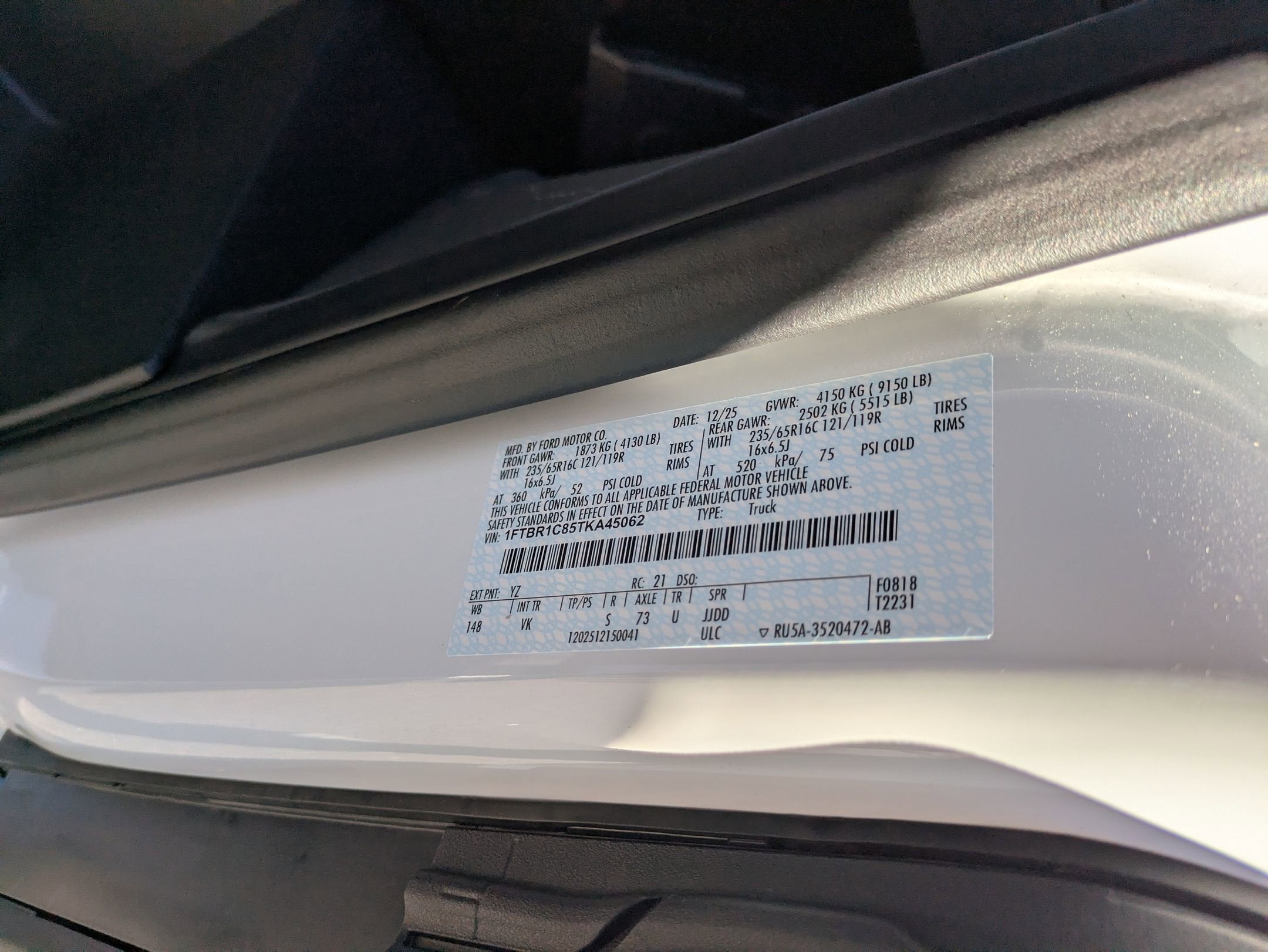 2026 Ford Transit Cargo Van Base