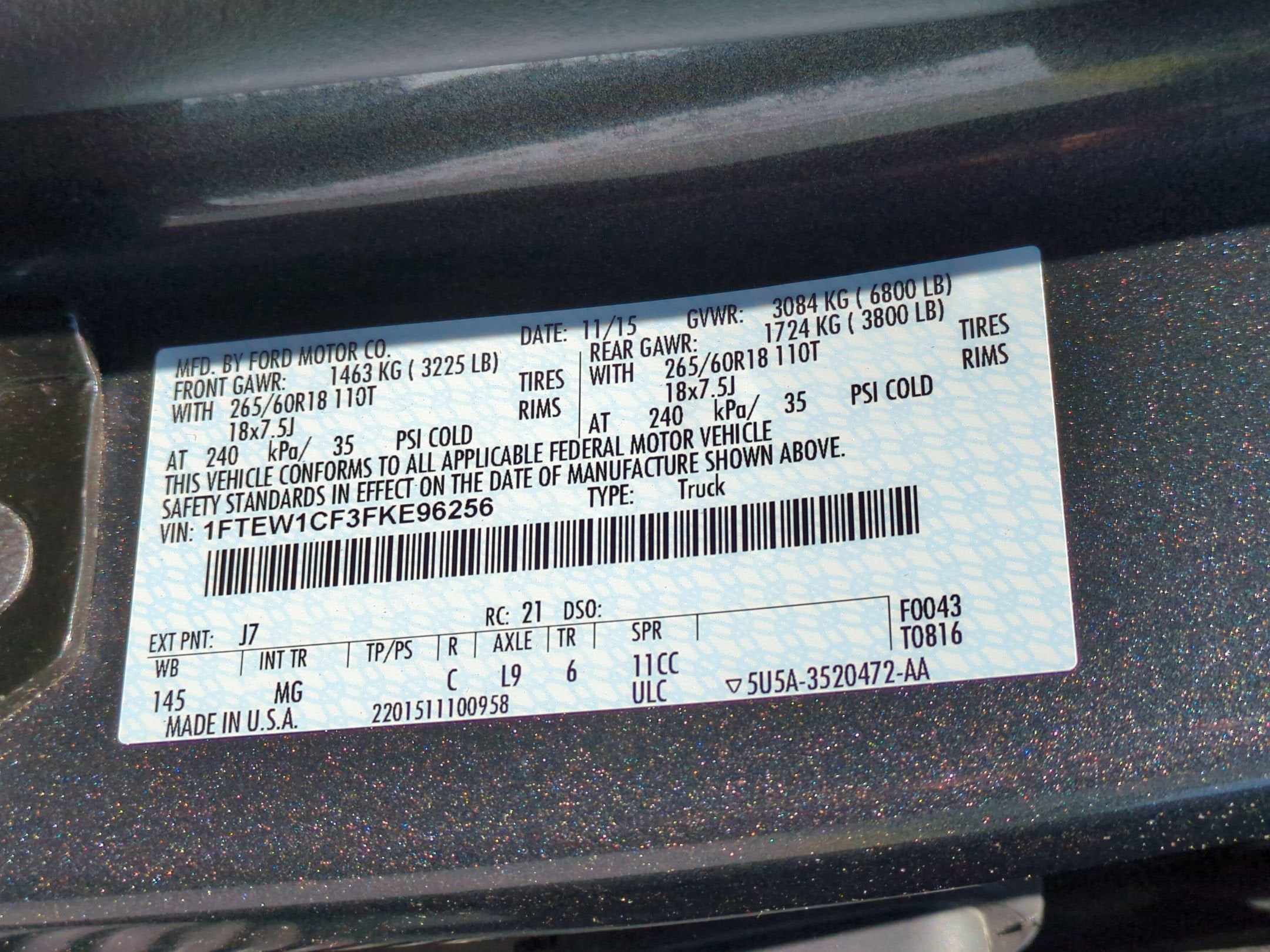 2015 Ford F-150 XLT