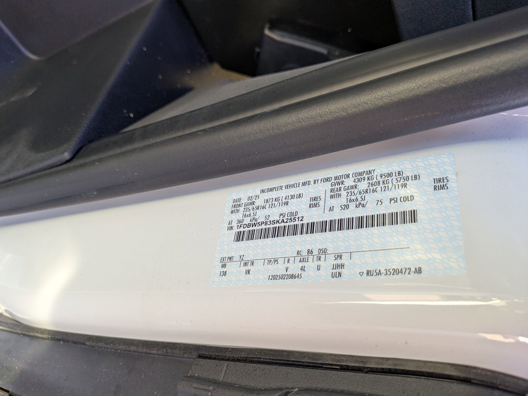 2025 Ford Transit Cutaway Base