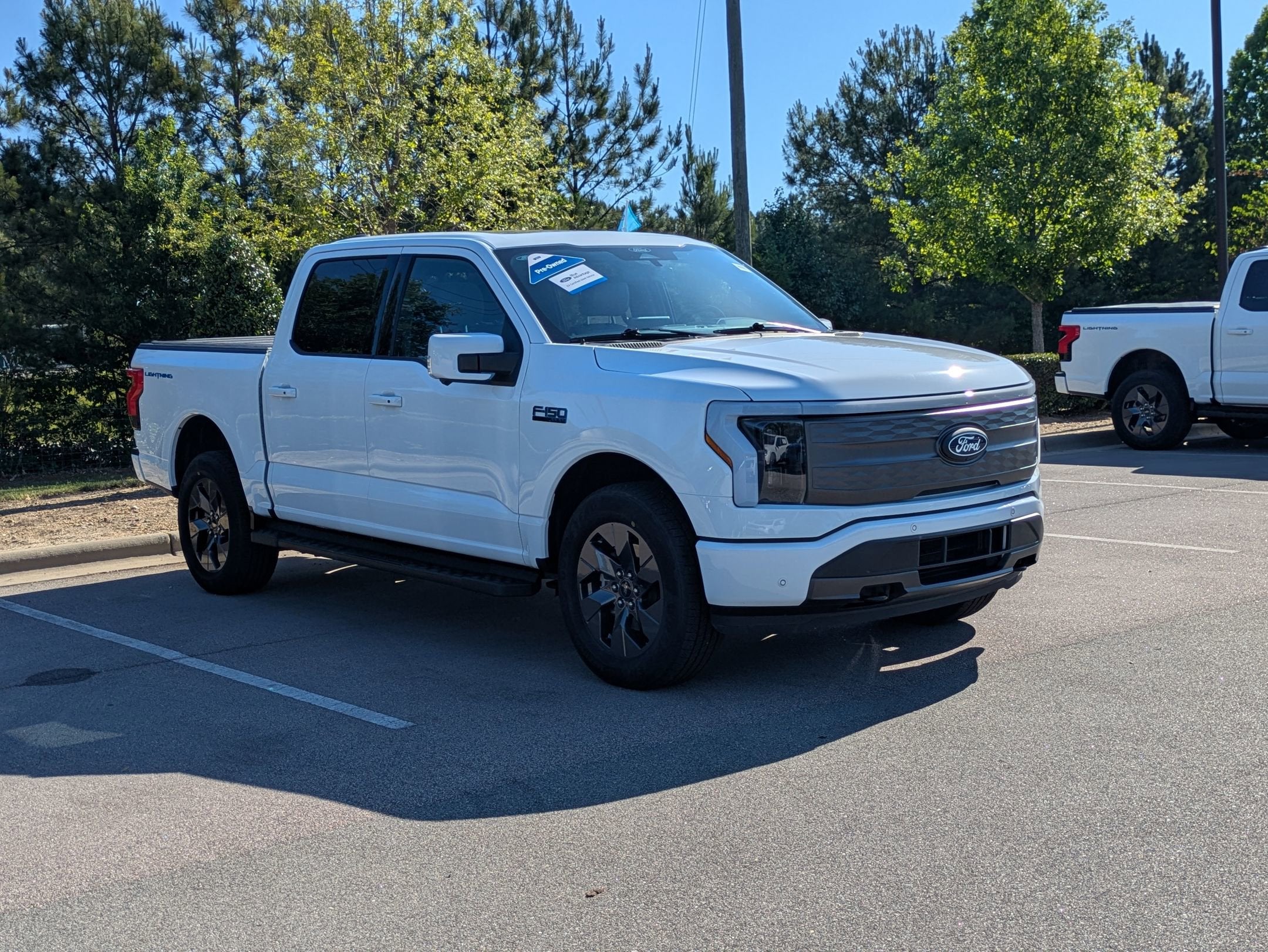 Used 2025 Ford F-150 Lightning Lariat with VIN 1FT6W5L75SWG05971 for sale in Apex, NC