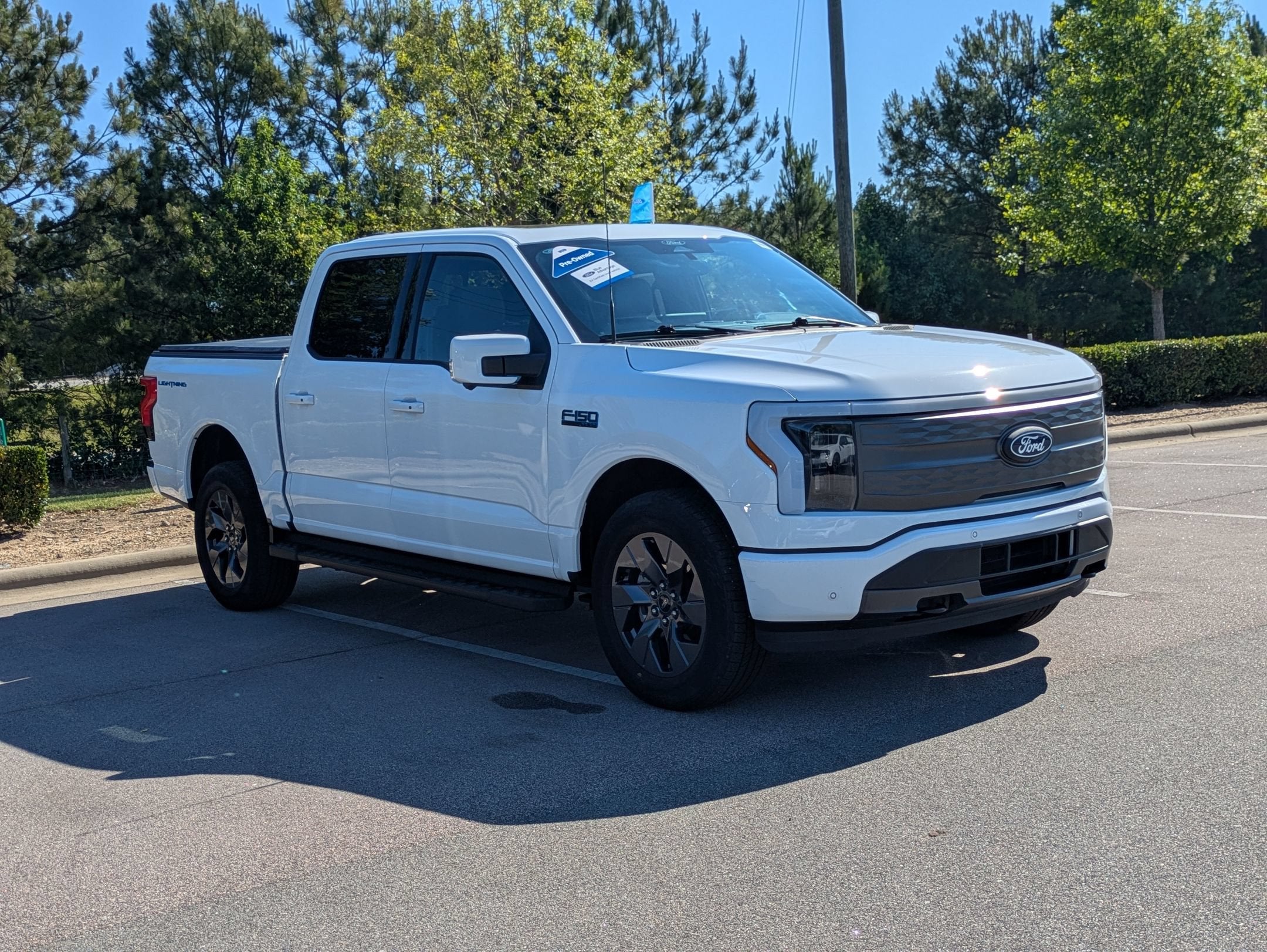 Used 2025 Ford F-150 Lightning Lariat with VIN 1FT6W5L76SWG02612 for sale in Apex, NC