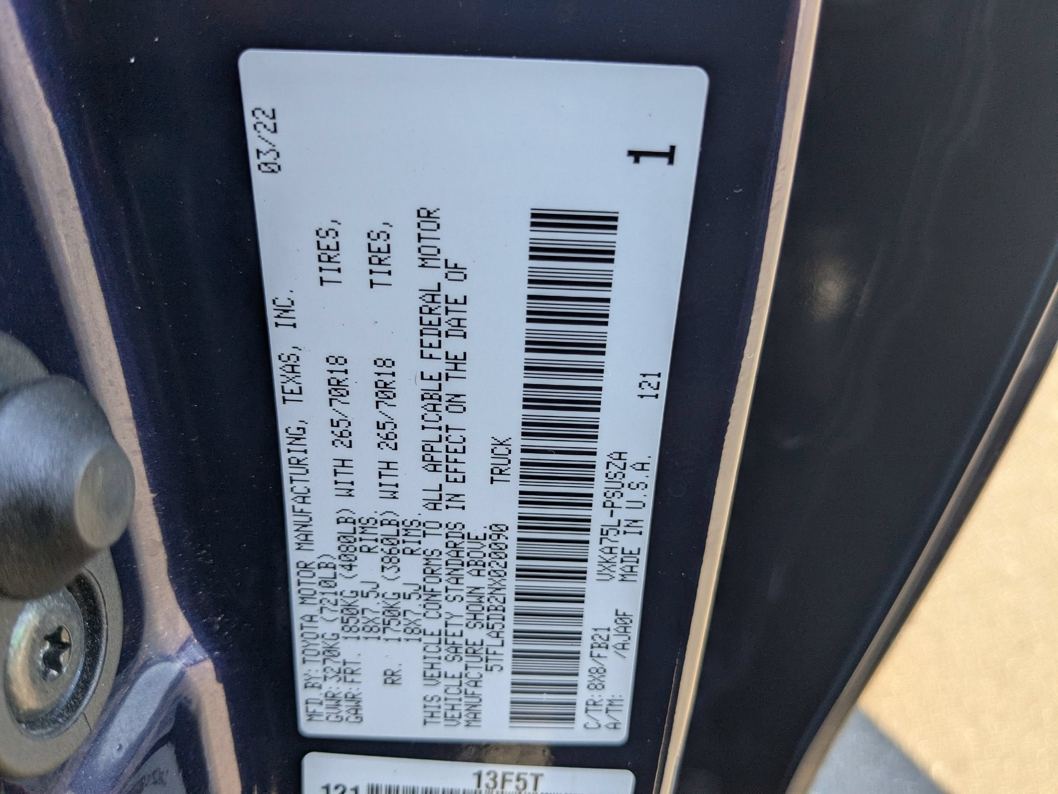 2022 Toyota Tundra 4WD SR5