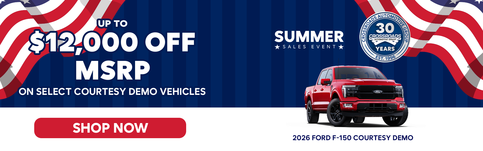 Up to $12,000 Off on Courtesy Demos